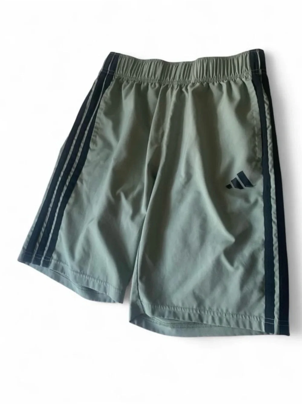 Adidas climacool three stripe sage green shorts Size L youth fits women small